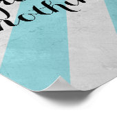 みすぼらしいシックな文字に何のポスターも後悔しストライプない ポスター (角)