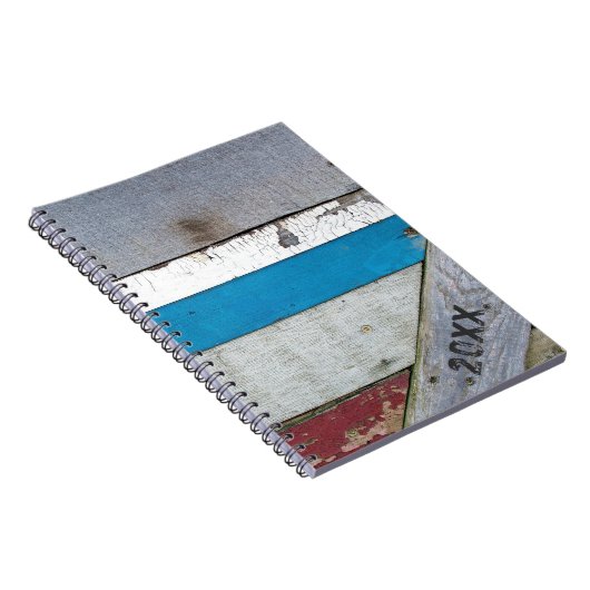 みすぼらしいシックな木柄 ノートブック (右側)