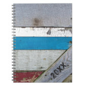 みすぼらしいシックな木柄 ノートブック (正面)