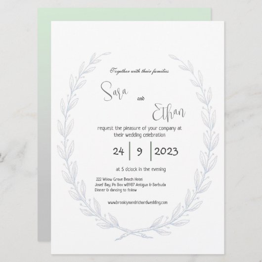 みすぼらしいシックな植物学、野生の花、ロマンチック (正面/裏面)