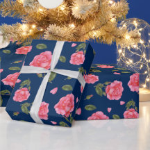 みすぼらしいシックな水色ピンクのローズフローラルパターン