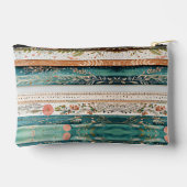 みすぼらしいシックな混合パターン アクセサリーポーチ (裏面)