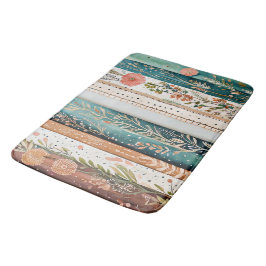 みすぼらしいシックな混合パターン バスマット