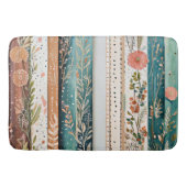 みすぼらしいシックな混合パターン バスマット (正面)