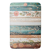 みすぼらしいシックな混合パターン バスマット (正面縦)