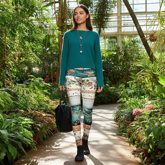 みすぼらしいシックな混合パターン レギンス