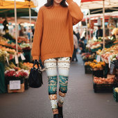 みすぼらしいシックな混合パターン レギンス