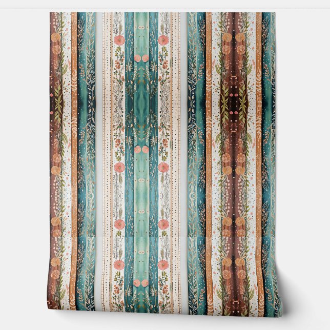 みすぼらしいシックな混合パターン 壁紙 (ほどく)