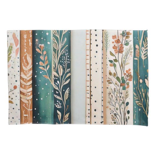 みすぼらしいシックな混合パターン 枕カバー (正面)