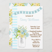 みすぼらしいシックな男の赤ちゃんシャワー 招待状 (正面/裏面)