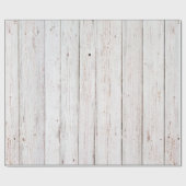 みすぼらしいシックな白い結婚木材 ラッピングペーパー (フラット)