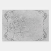 みすぼらしいシックな紙クラフト ラッピングペーパーシート (正面2)