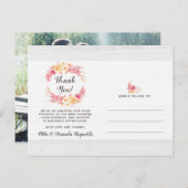 みすぼらしいシックな素朴フローラベビーシャワーありがとう ポストカード (正面/裏面)