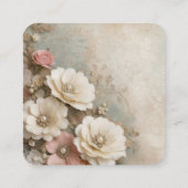 みすぼらしいシックな結婚紙の花を作成 エンクロージャーカード (裏面)