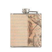 みすぼらしいシックな老いた紙モノグラムウイスキー フラスク (裏面)