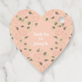 みすぼらしいシックな花のハート型 フェイバータグ (裏面)