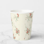 みすぼらしいシックな花模様 紙コップ (左)