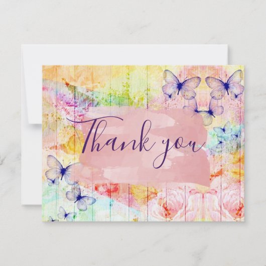 みすぼらしいシックな蝶とバラオンウッド素朴 (正面)