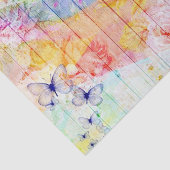 みすぼらしいシックな蝶とバラオンウッド素朴 薄葉紙 (詳細)