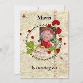 みすぼらしいシックな誕生日パーティーの招待状 招待状 (正面)