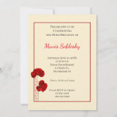 みすぼらしいシックな誕生日パーティーの招待状 招待状 (裏面)