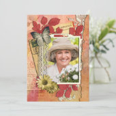 みすぼらしいシックな誕生日パーティーの招待状 招待状 (スタンド正面)