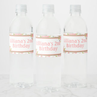 みすぼらしいシックな誕生日パーティー用品ボトルラベル ペットボトルラベル