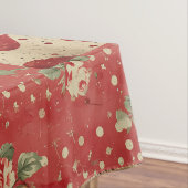 みすぼらしいシックな赤いパッチワーク テーブルクロス (インサイチュ)