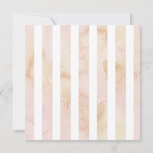 みすぼらしいシックな赤ちゃんシャワー水カラーフローラ 招待状 (裏面)