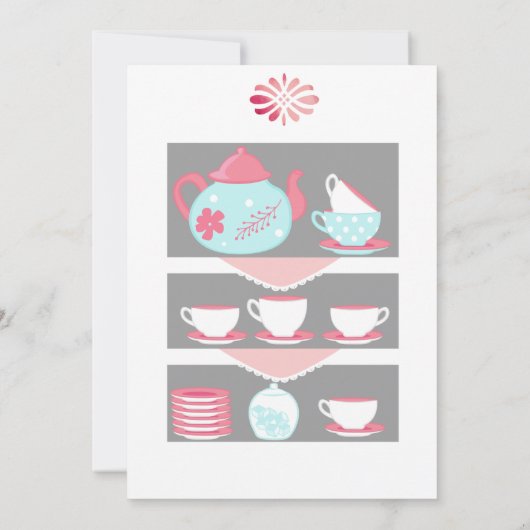 みすぼらしいシックな赤ちゃんシャワー茶パーティーありがとう サンキューカード (裏面)