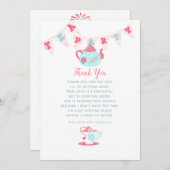 みすぼらしいシックな赤ちゃんシャワー茶パーティーありがとう サンキューカード (正面/裏面)
