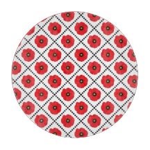 みすぼらしいシックな赤と黒と白のポピーのフローラ