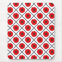 みすぼらしいシックな赤と黒と白のポピーのフローラ