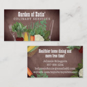 みすぼらしいシックな農家オーガニック市場シェフビズカード 名刺 (正面/裏面)