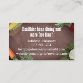 みすぼらしいシックな農家オーガニック市場シェフビズカード 名刺 (裏面)