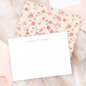 みすぼらしいシックな野草文房具パーソナライズされた。 ノートカード