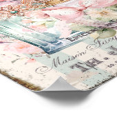 みすぼらしいシックな香水ボトルスフランスのクリプトポスター ポスター (角)