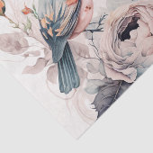 みすぼらしいシックな鳥と花 薄葉紙 (詳細)