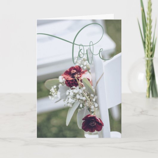 みすぼらしいシックな「ずっと楽しく後を追っ結婚て」のカード カード (正面)