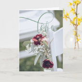 みすぼらしいシックな「ずっと楽しく後を追っ結婚て」のカード カード (黄色い花)