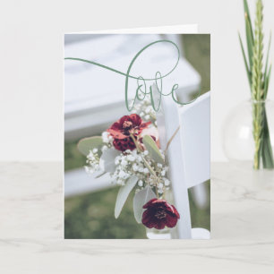 みすぼらしいシックな「ずっと楽しく後を追っ結婚て」のカード カード