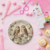 みすぼらしいシックエレガントフクロウ ペーパープレート (パーティー)