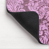 みすぼらしいシックグランジなフローラパープルビクトリアンダマスク マウスパッド (コーナー)