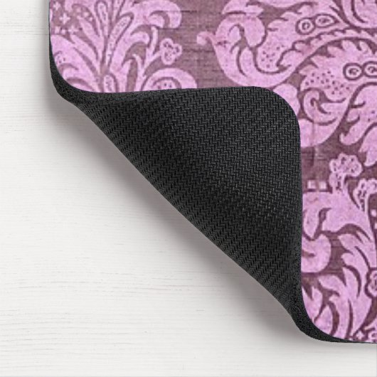 みすぼらしいシックグランジなフローラパープルビクトリアンダマスク マウスパッド (コーナー)