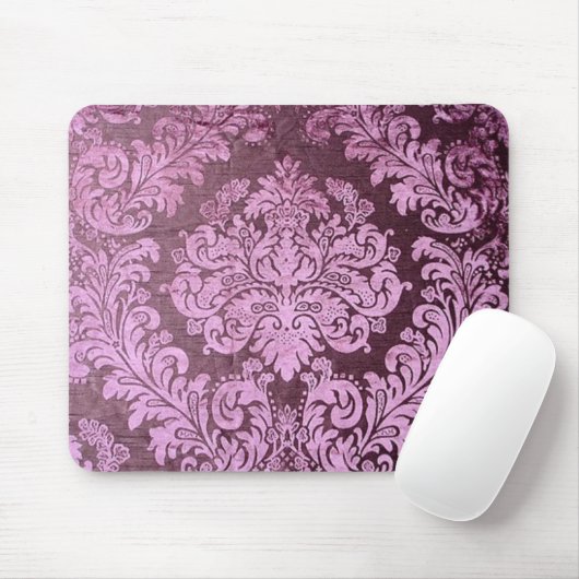 みすぼらしいシックグランジなフローラパープルビクトリアンダマスク マウスパッド (マウス)