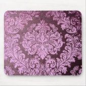 みすぼらしいシックグランジなフローラパープルビクトリアンダマスク マウスパッド (正面)