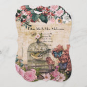 みすぼらしいシックス,ヴィンテージコラージ,鳥,蝶,ヴィク セーブザデート (正面/裏面)