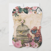 みすぼらしいシックス,ヴィンテージコラージ,鳥,蝶,ヴィク セーブザデート (裏面)