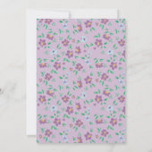 みすぼらしいシックパープルフクロウの誕生日 招待状 (裏面)