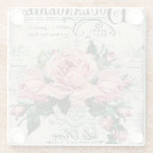 みすぼらしいシックビクトリアンなデコペフランスのージな、シックな ガラスコースター (裏面)